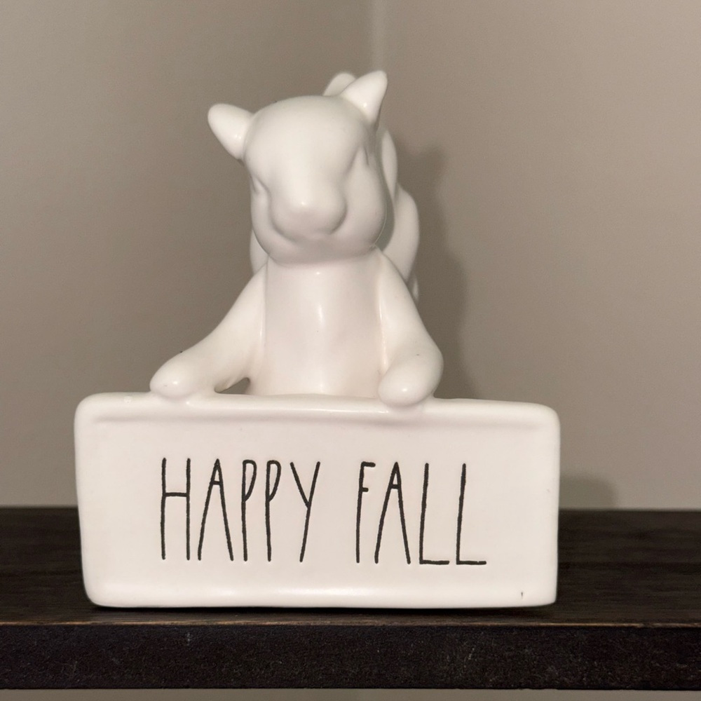Rae Dunn HAPPY FALL Squirrel Figure - Picture 5 of 15